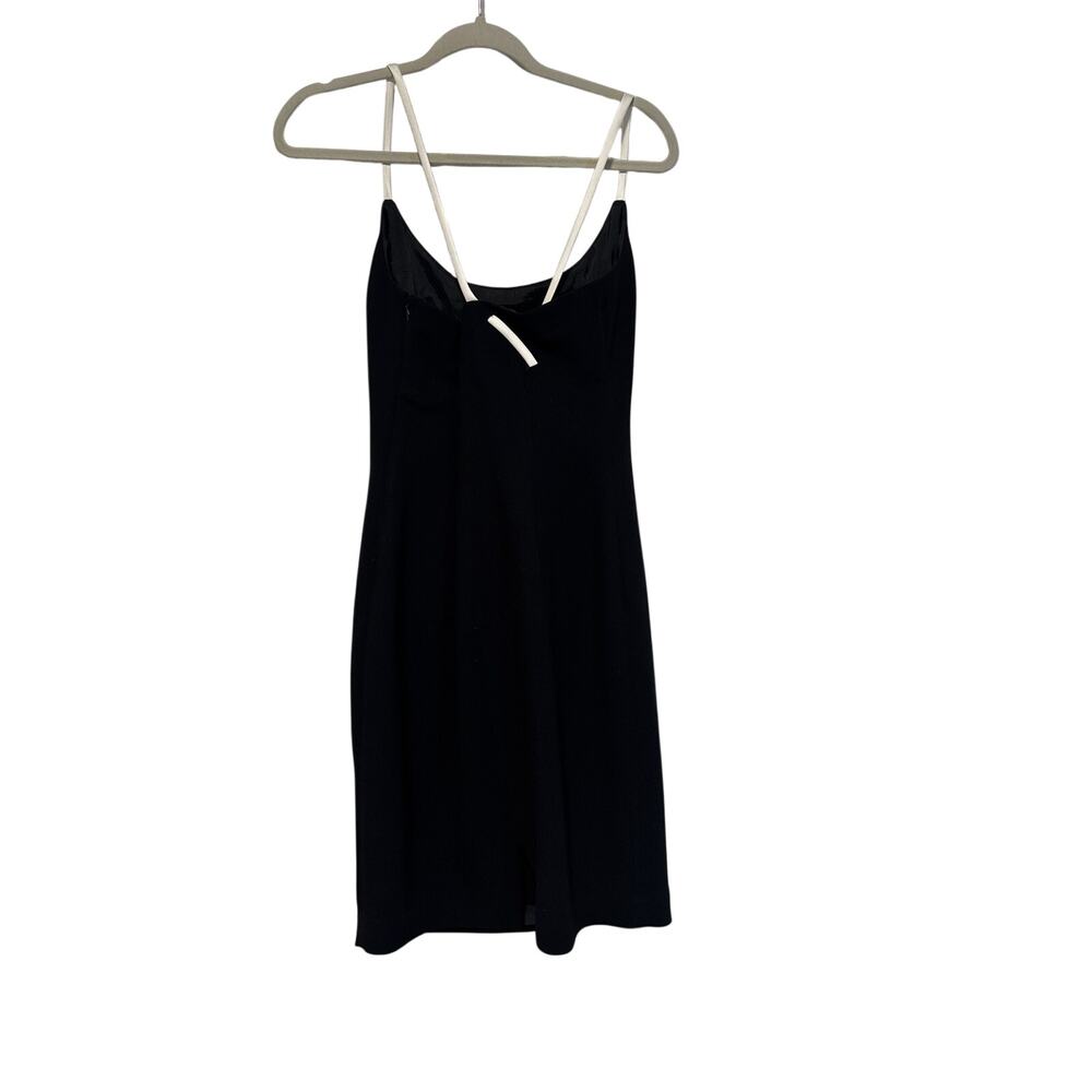 Maggy London Black White Accent Midi Dress Size 8 - Picture 8 of 9